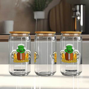 Funny Leprechaun Hat American Football Glass Can TS12 Print Your Wear