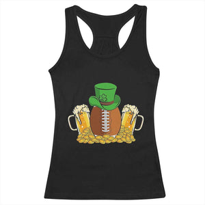 Funny Leprechaun Hat American Football Racerback Tank Top TS12 Black Print Your Wear