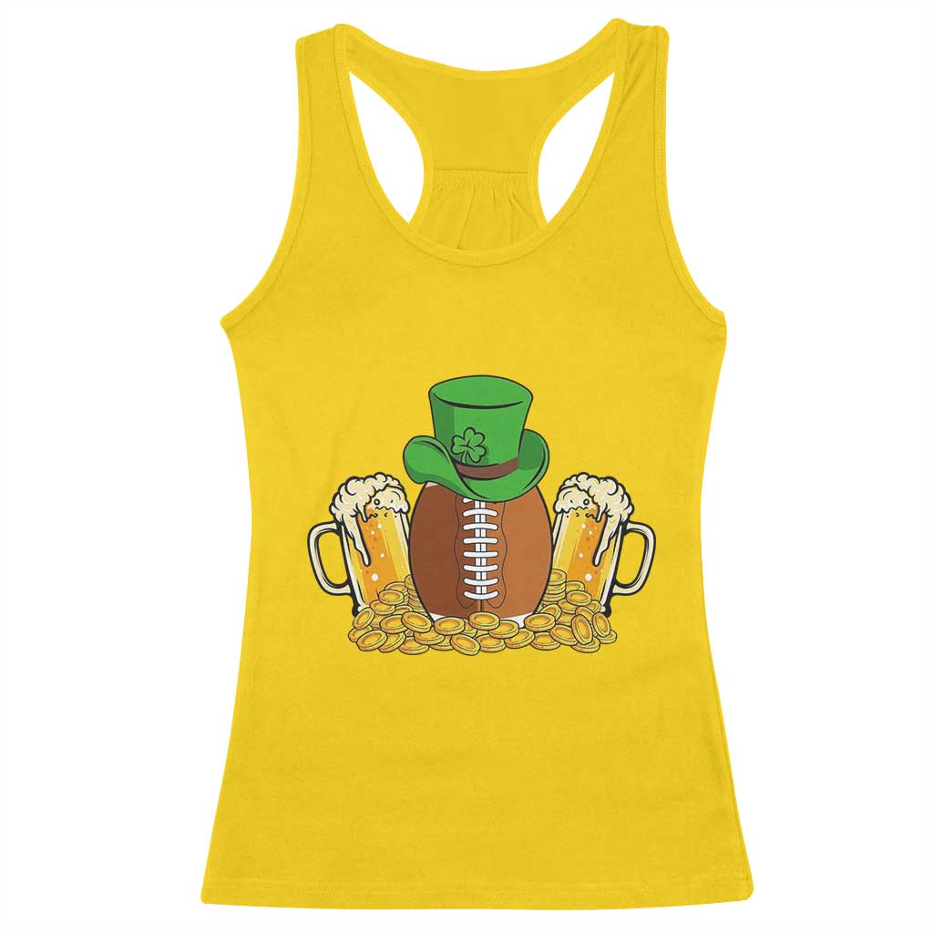 Funny Leprechaun Hat American Football Racerback Tank Top TS12 Daisy Print Your Wear