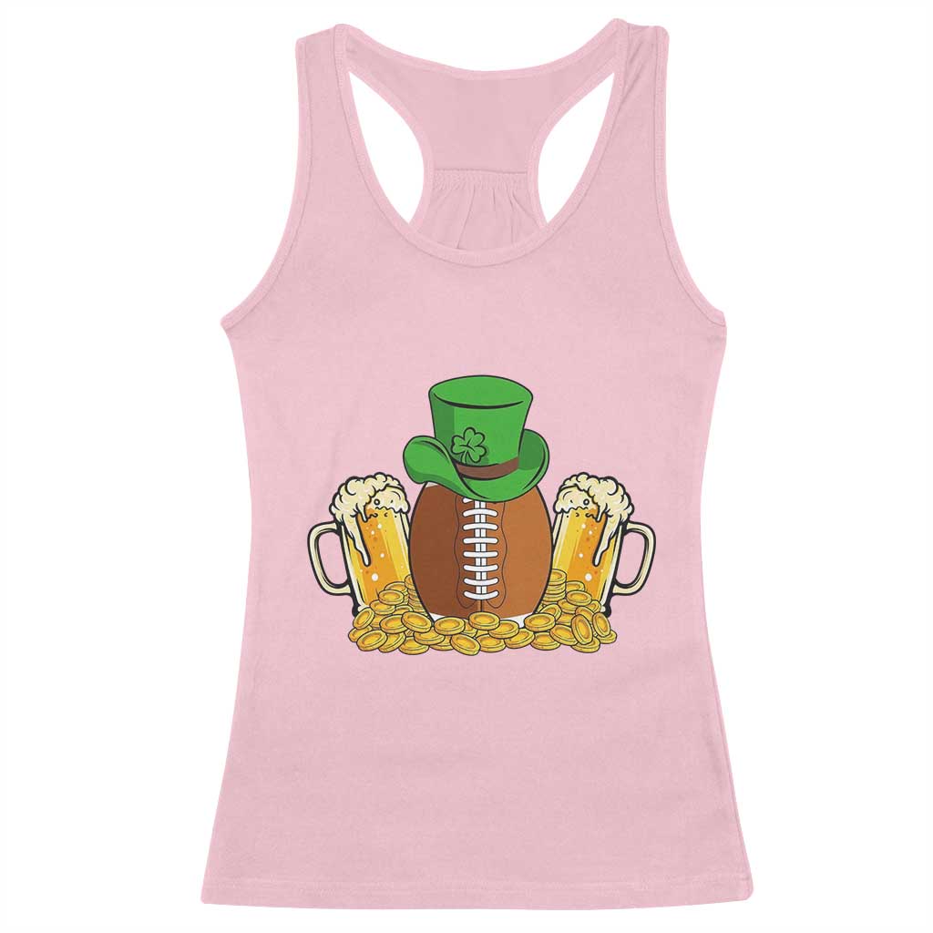 Funny Leprechaun Hat American Football Racerback Tank Top TS12 Light Pink Print Your Wear