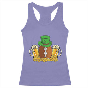 Funny Leprechaun Hat American Football Racerback Tank Top TS12 Violet Print Your Wear