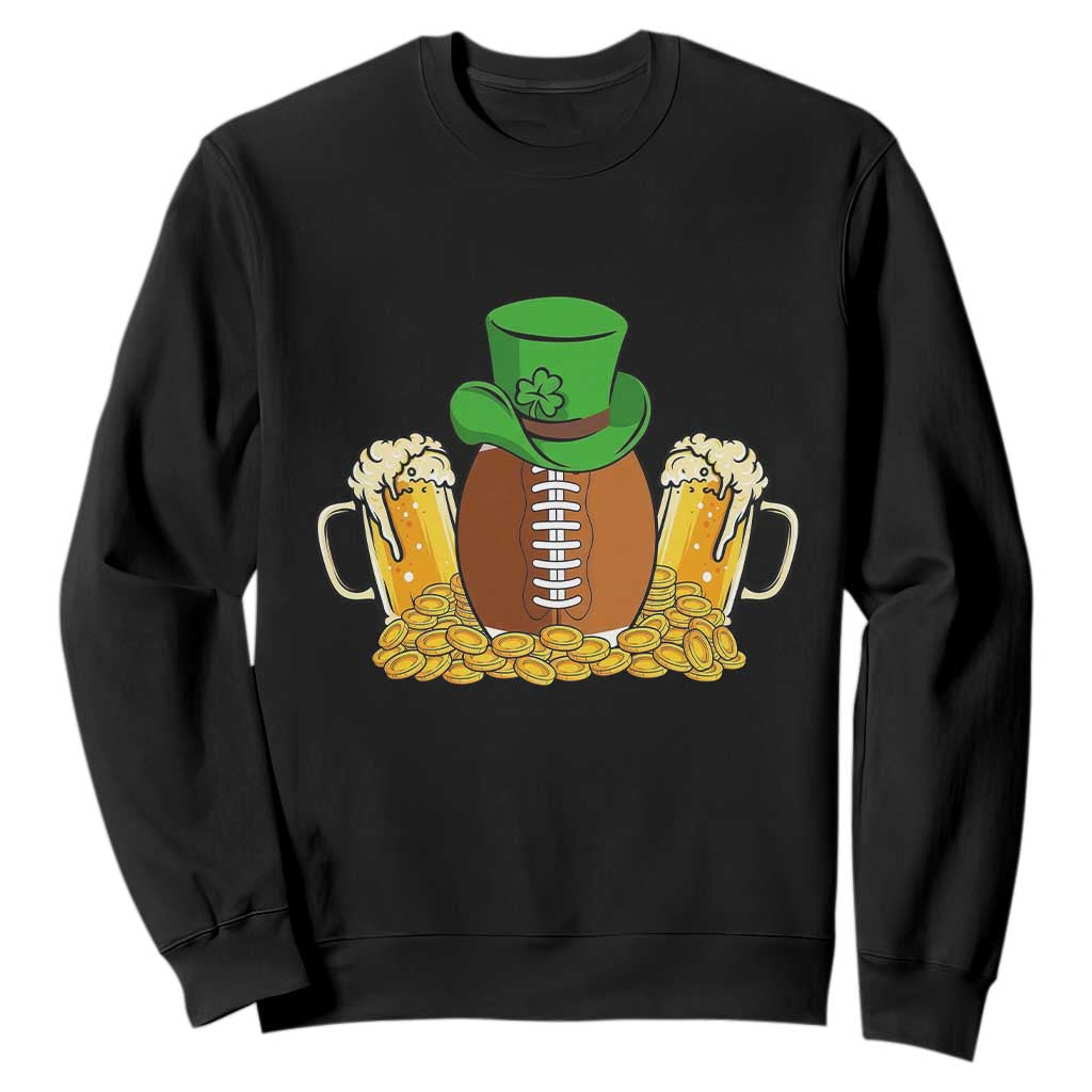 Funny Leprechaun Hat American Football Sweatshirt TS12 Black Print Your Wear