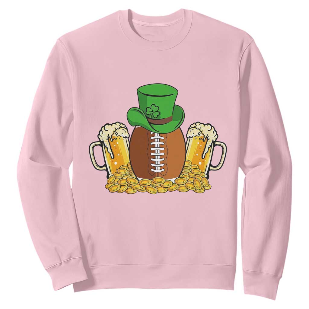 Funny Leprechaun Hat American Football Sweatshirt TS12 Light Pink Print Your Wear