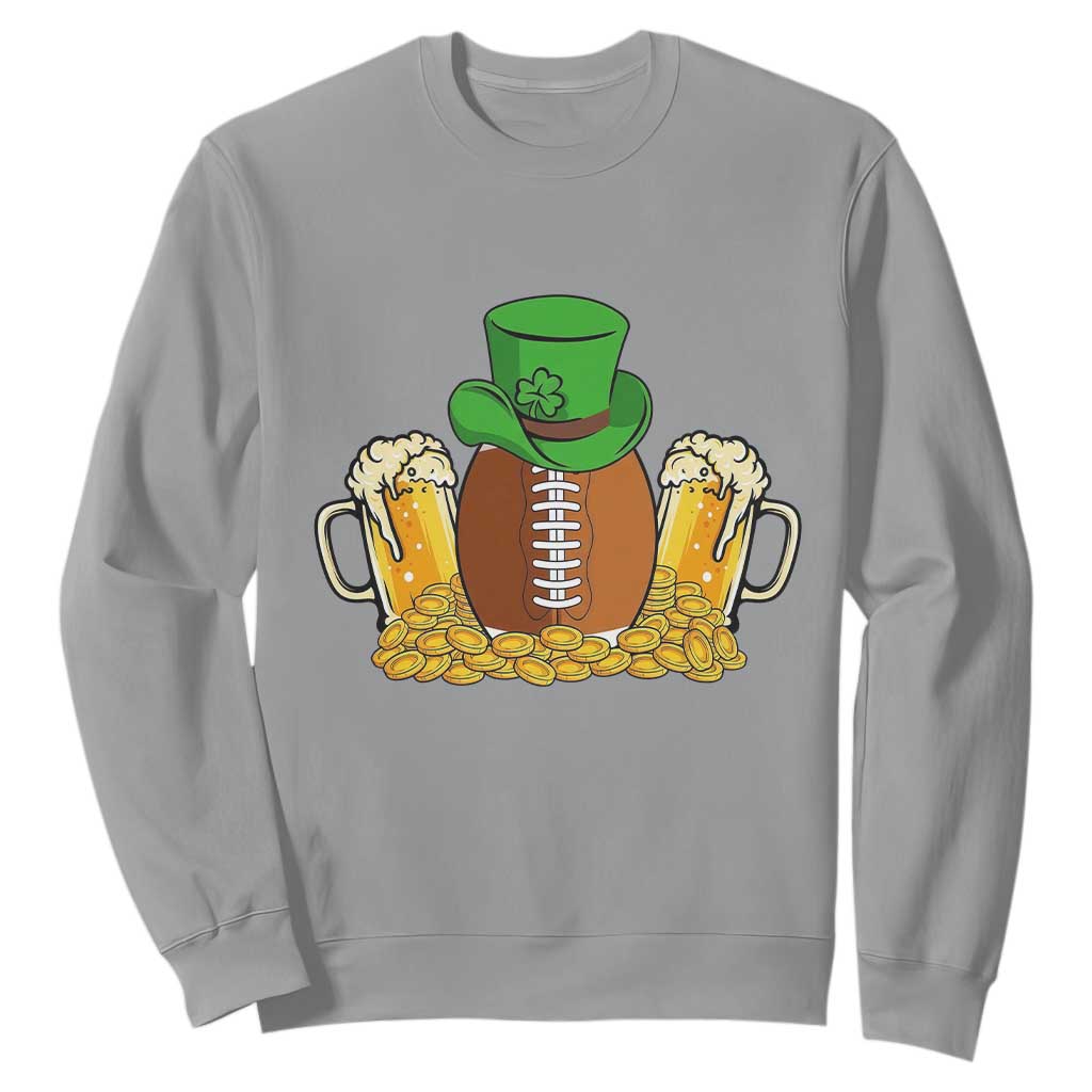 Funny Leprechaun Hat American Football Sweatshirt TS12 Sport Gray Print Your Wear