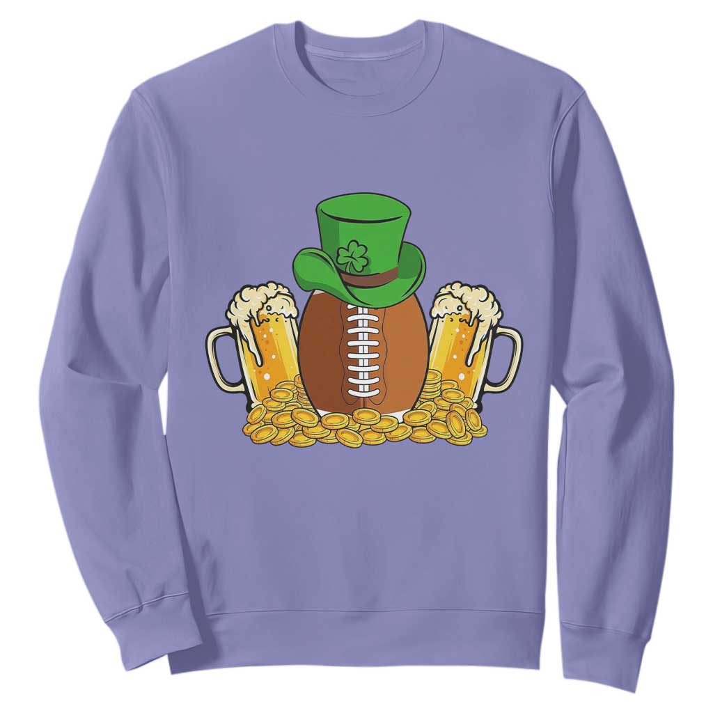 Funny Leprechaun Hat American Football Sweatshirt TS12 Violet Print Your Wear