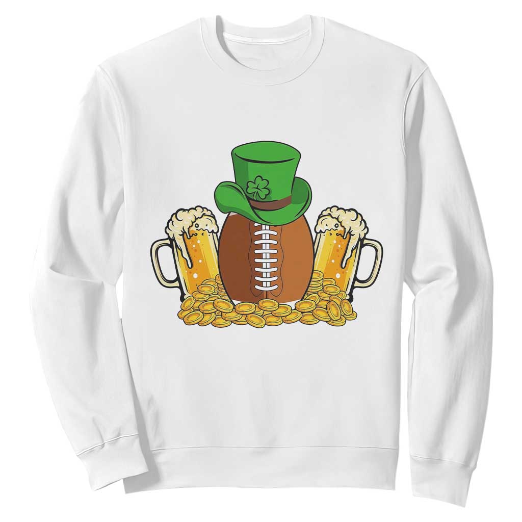 Funny Leprechaun Hat American Football Sweatshirt TS12 White Print Your Wear
