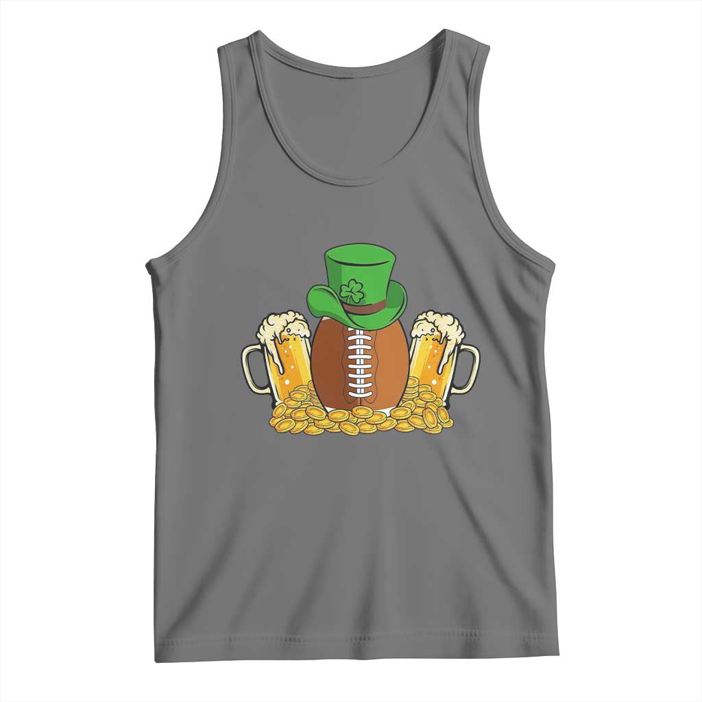 Funny Leprechaun Hat American Football Tank Top TS12 Black Heather Print Your Wear