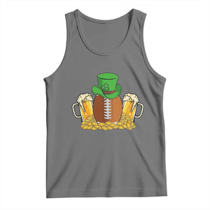 Funny Leprechaun Hat American Football Tank Top TS12 Black Heather Print Your Wear