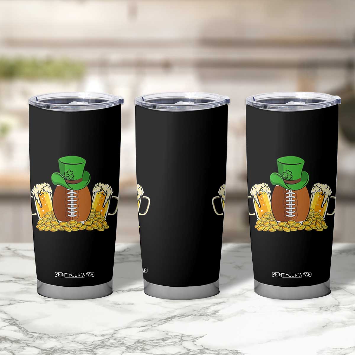 Funny Leprechaun Hat American Football Tumbler Cup TS12 Print Your Wear
