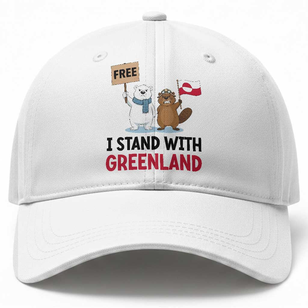 I Stand With Greenland Baseball Cap Anti Authoritarian Political Gag Gift TS12 Print Your Wear