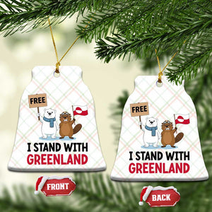 I Stand With Greenland Ceramic Ornament Anti Authoritarian Political Gag Gift TS12 Print Your Wear