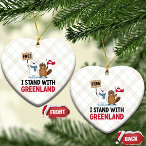 I Stand With Greenland Ceramic Ornament Anti Authoritarian Political Gag Gift TS12 Print Your Wear