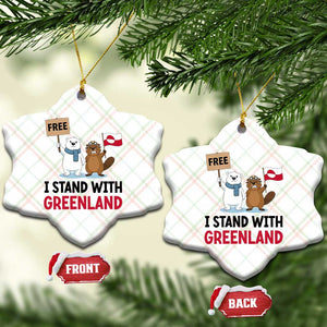 I Stand With Greenland Ceramic Ornament Anti Authoritarian Political Gag Gift TS12 Print Your Wear