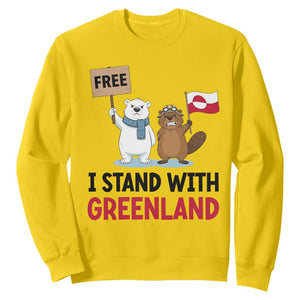I Stand With Greenland Sweatshirt Anti Authoritarian Political Gag Gift TS12 Daisy Print Your Wear