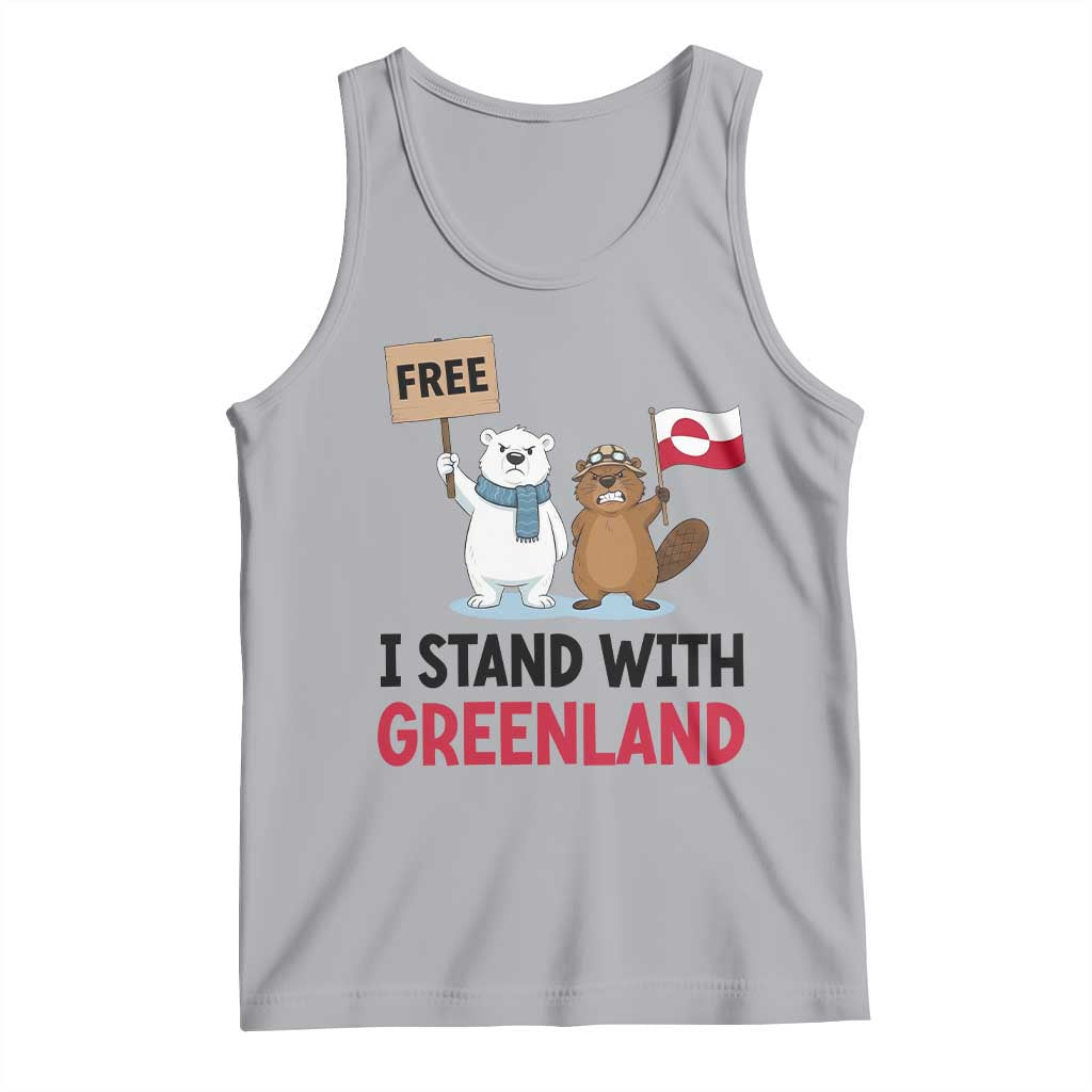 I Stand With Greenland Tank Top Anti Authoritarian Political Gag Gift TS12 Athletic Heather Print Your Wear