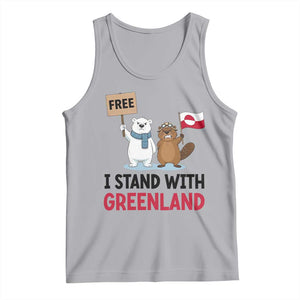 I Stand With Greenland Tank Top Anti Authoritarian Political Gag Gift TS12 Athletic Heather Print Your Wear