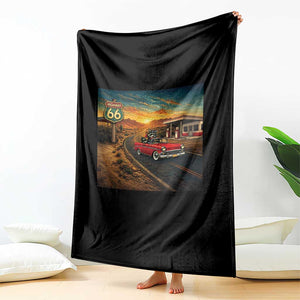 Route Highway 66 Raccoon Throw Blanket Americana Road Trip TS12 Print Your Wear