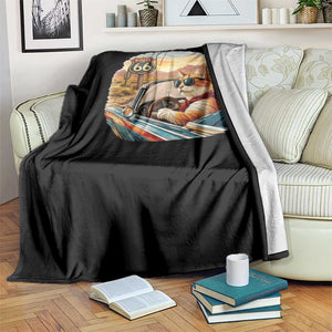 Route Highway 66 Cat Throw Blanket Americana Road Trip TS12 Print Your Wear
