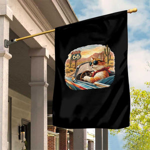 Route Highway 66 Cat Garden Flag Americana Road Trip TS12 Print Your Wear