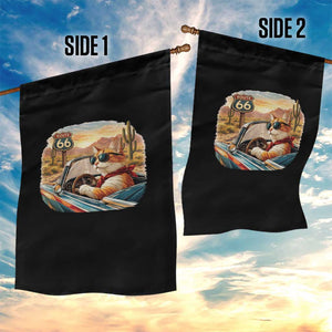 Route Highway 66 Cat Garden Flag Americana Road Trip TS12 Print Your Wear