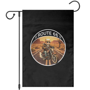Route Highway 66 Motorcycle Cat Garden Flag Road Trip Adventure TS12 Black Print Your Wear