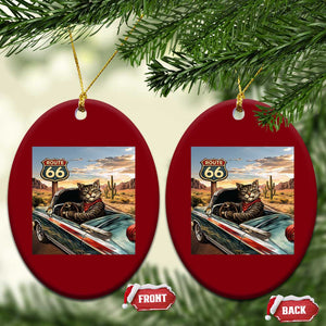 Funny Route Highway 66 Cat Lover Ceramic Ornament Mother Road Travel Gift TS12 Print Your Wear