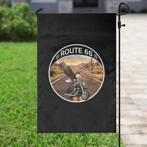 Route Highway 66 Motorcycle Eagle Garden Flag Americana Adventure TS12 Print Your Wear