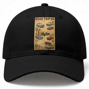 Vintage Route Highway 66 Road Trip Poster Baseball Cap Open Road Adventure TS12 Print Your Wear