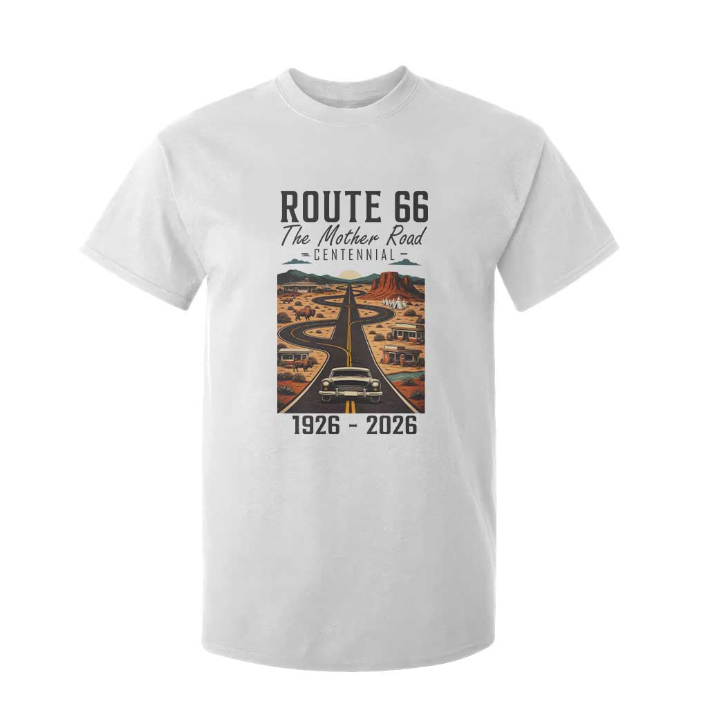 Route Highway 66 Mother Road T Shirt For Kid Vintage Distressed Road Trip Adventure TS12 White Print Your Wear