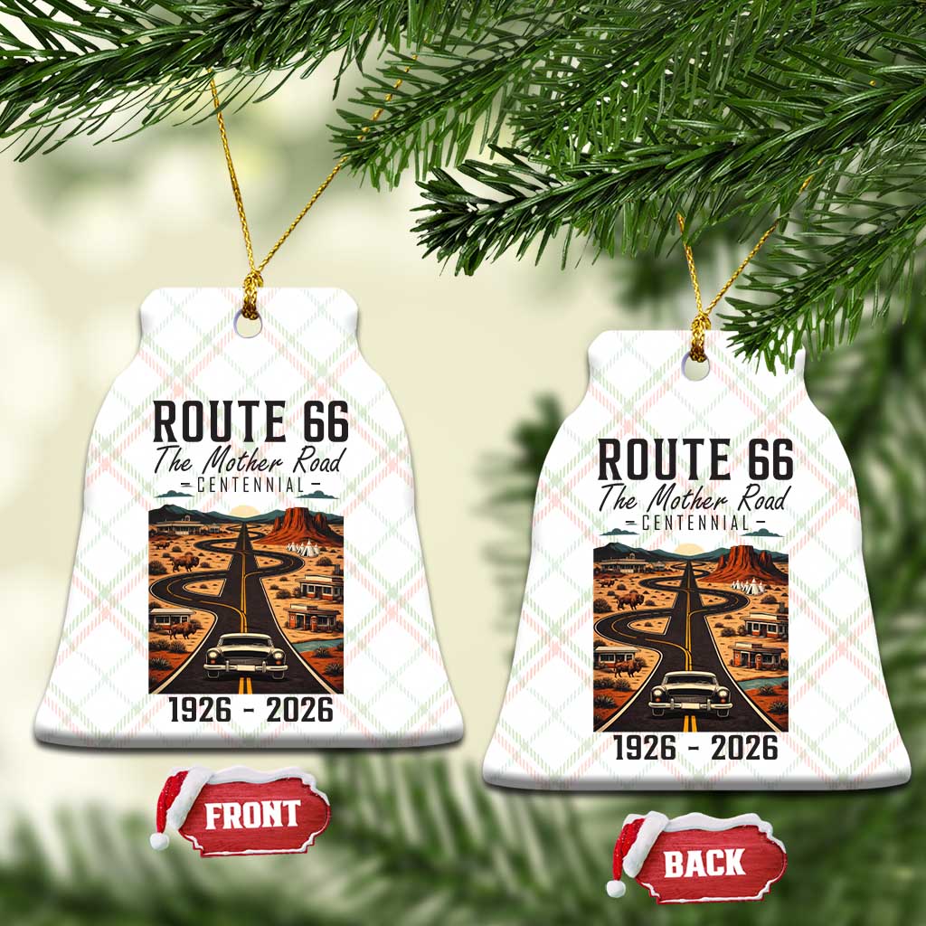 Route Highway 66 Mother Road Ceramic Ornament Vintage Distressed Road Trip Adventure TS12 Print Your Wear