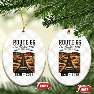 Route Highway 66 Mother Road Ceramic Ornament Vintage Distressed Road Trip Adventure TS12 Print Your Wear
