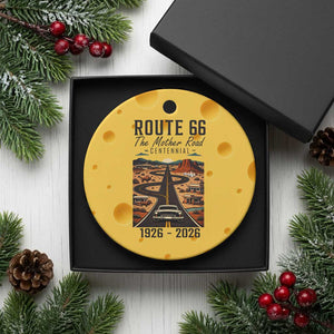 Route Highway 66 Mother Road Ceramic Ornament Vintage Distressed Road Trip Adventure TS12 1pc Yellow Cheese Print Your Wear
