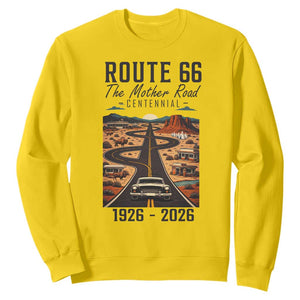 Route Highway 66 Mother Road Sweatshirt Vintage Distressed Road Trip Adventure TS12 Daisy Print Your Wear