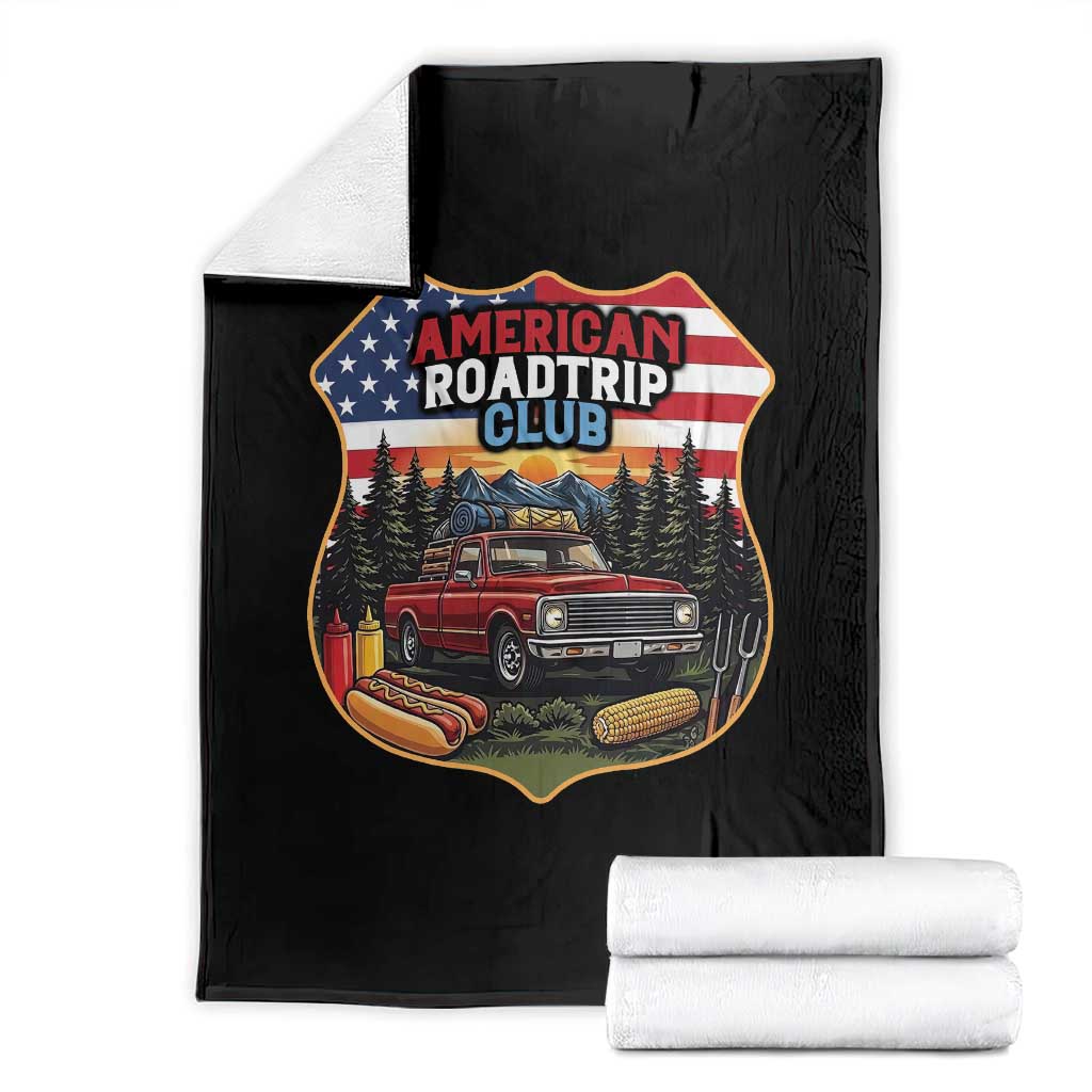 Route Highway 66 Throw Blanket Vintage American Roadtrip Club Road Trip TS12 Black Print Your Wear
