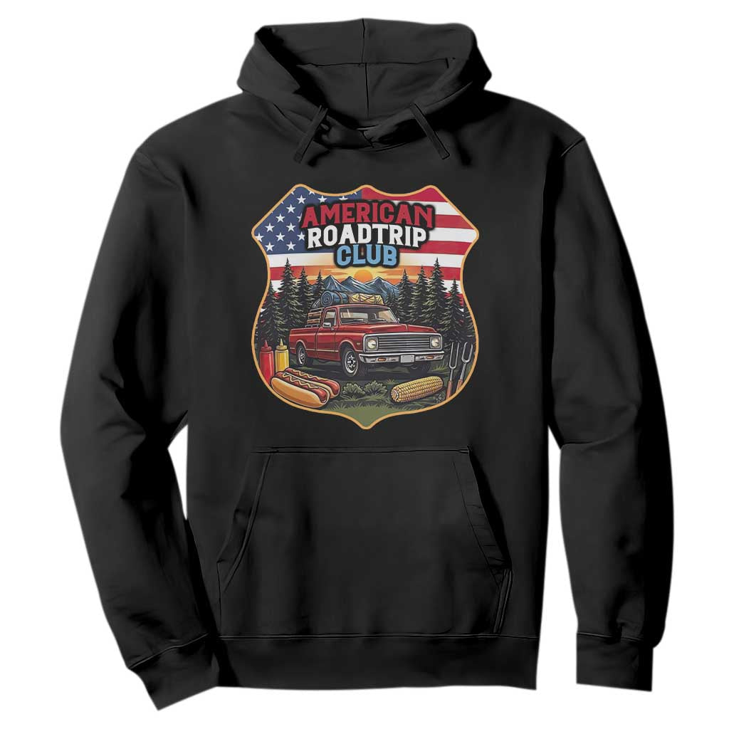 Route Highway 66 Hoodie Vintage American Roadtrip Club Road Trip TS12 Black Print Your Wear