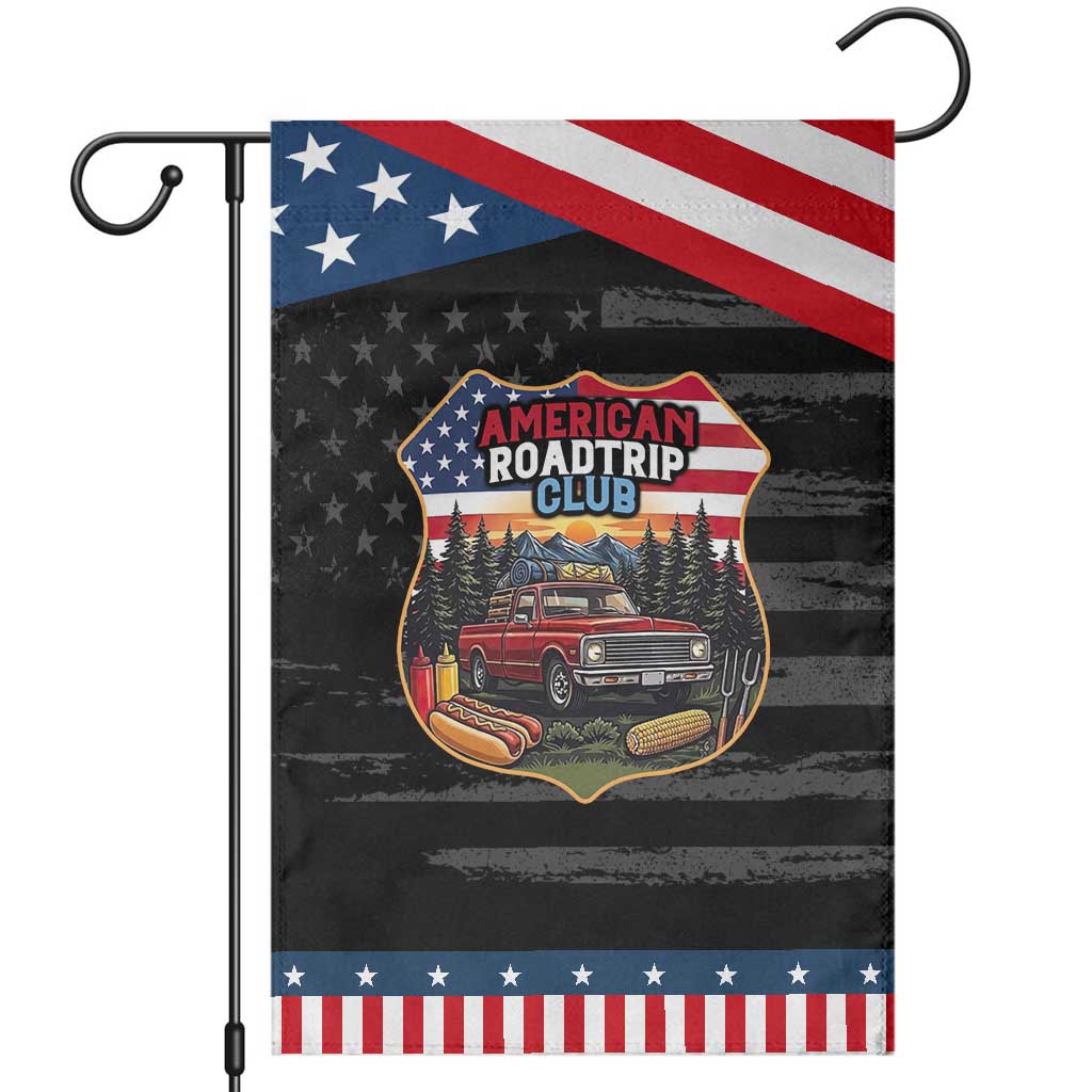 Route Highway 66 Garden Flag Vintage American Roadtrip Club Road Trip TS12 Distressed Black Blue Print Your Wear