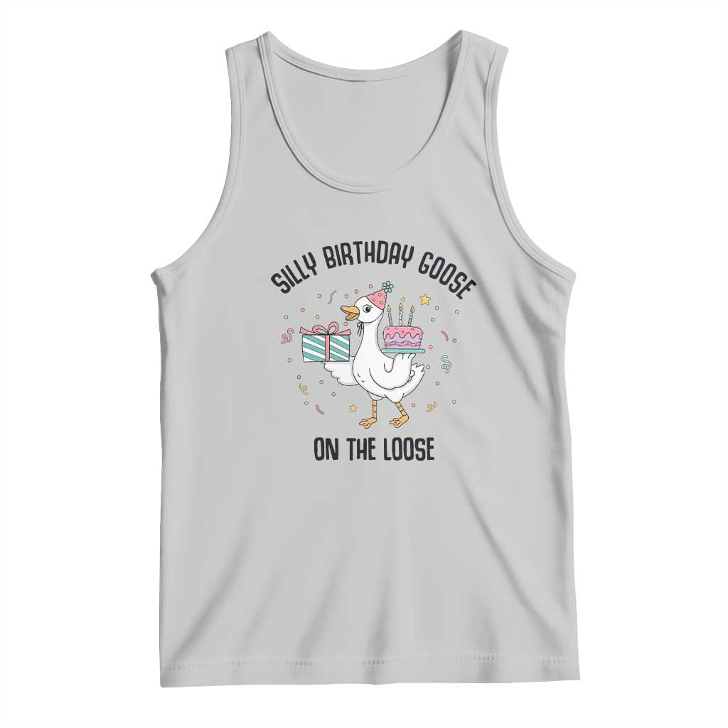 Funny Silly Goose On The Loose Tank Top Birthday Party Gift TS12 Ash Print Your Wear