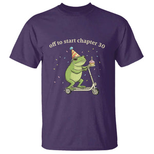 Off To Start Chapter 30 T Shirt Funny Frog Scooter 30th Birthday Gift TS12 Purple Print Your Wear