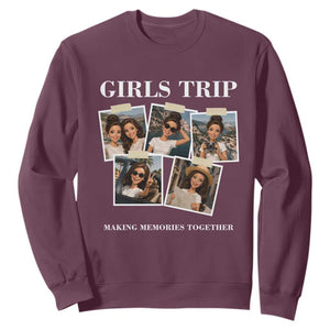 Funny Doll Face Meme Girls Trip Sweatshirt Travel Squad Bestie Gift TS12 Maroon Print Your Wear