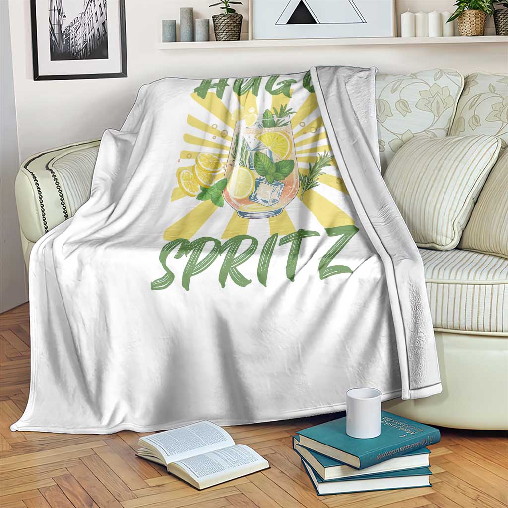 Hugo Spritz Throw Blanket Funny Tropical Cocktail Vacation TS12 Print Your Wear