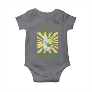 Hugo Spritz Baby Onesie Funny Tropical Cocktail Vacation TS12 Charcoal Print Your Wear