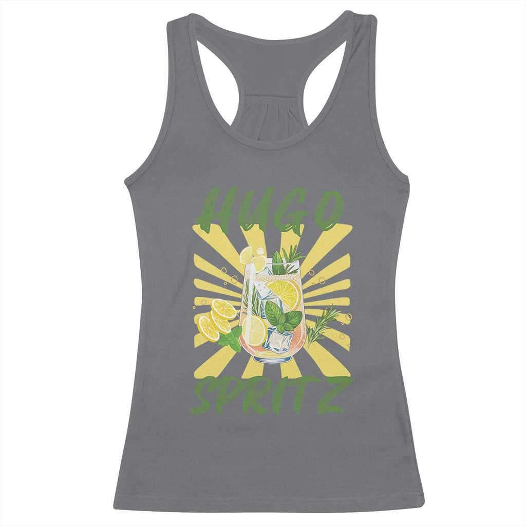 Hugo Spritz Racerback Tank Top Funny Tropical Cocktail Vacation TS12 Charcoal Print Your Wear