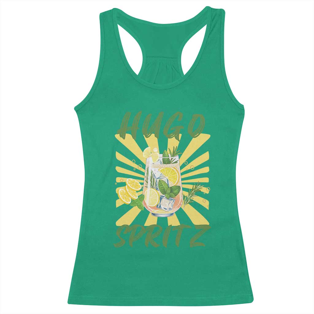 Hugo Spritz Racerback Tank Top Funny Tropical Cocktail Vacation TS12 Irish Green Print Your Wear