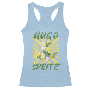 Hugo Spritz Racerback Tank Top Funny Tropical Cocktail Vacation TS12 Light Blue Print Your Wear