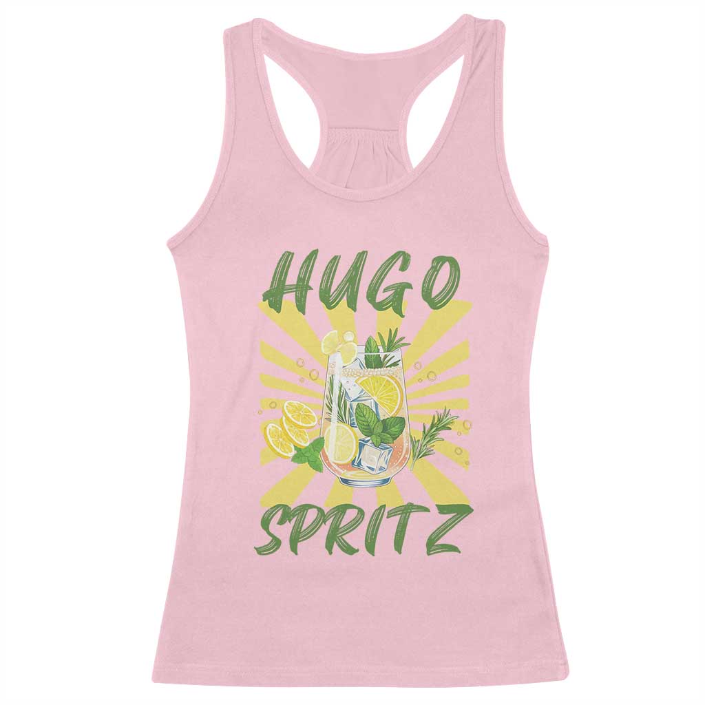 Hugo Spritz Racerback Tank Top Funny Tropical Cocktail Vacation TS12 Light Pink Print Your Wear