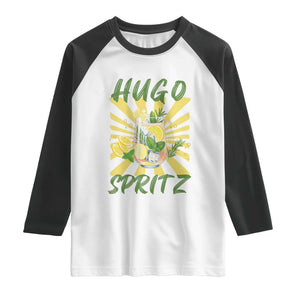 Hugo Spritz Raglan Shirt Funny Tropical Cocktail Vacation TS12 White Black Print Your Wear