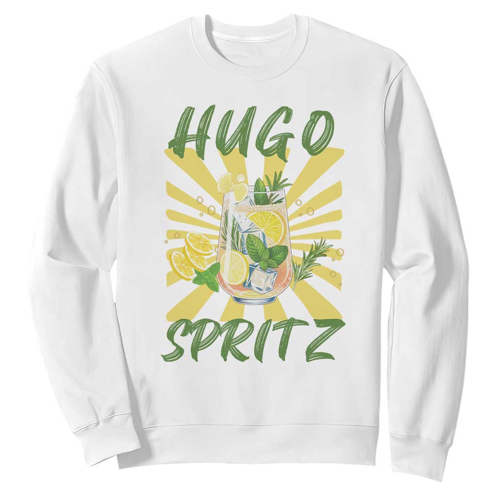 Hugo Spritz Sweatshirt Funny Tropical Cocktail Vacation TS12 White Print Your Wear