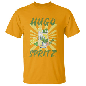 Hugo Spritz T Shirt Funny Tropical Cocktail Vacation TS12 Gold Print Your Wear