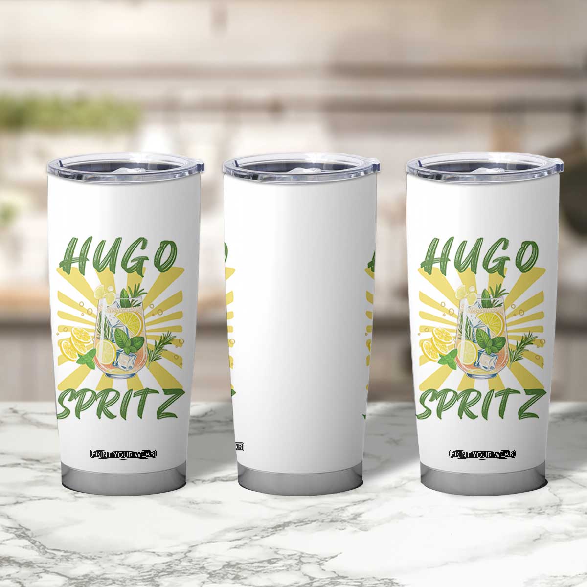 Hugo Spritz Tumbler Cup Funny Tropical Cocktail Vacation TS12 Print Your Wear