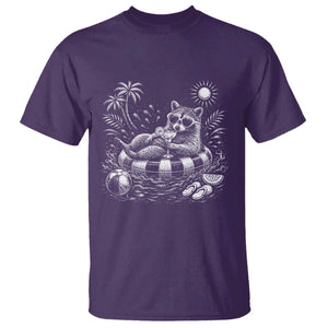 Funny Beach Vacation Trash Panda T Shirt Summer Raccoon Graphic TS12 Purple Print Your Wear
